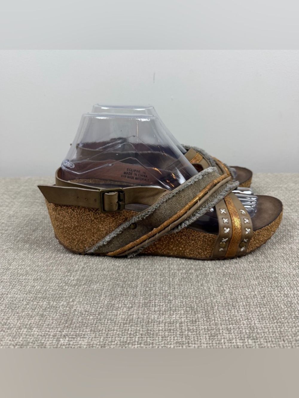 Boutique by Corkys Eclipse Wedge Shoe Boho Festival Sandal Open Toe Size 10